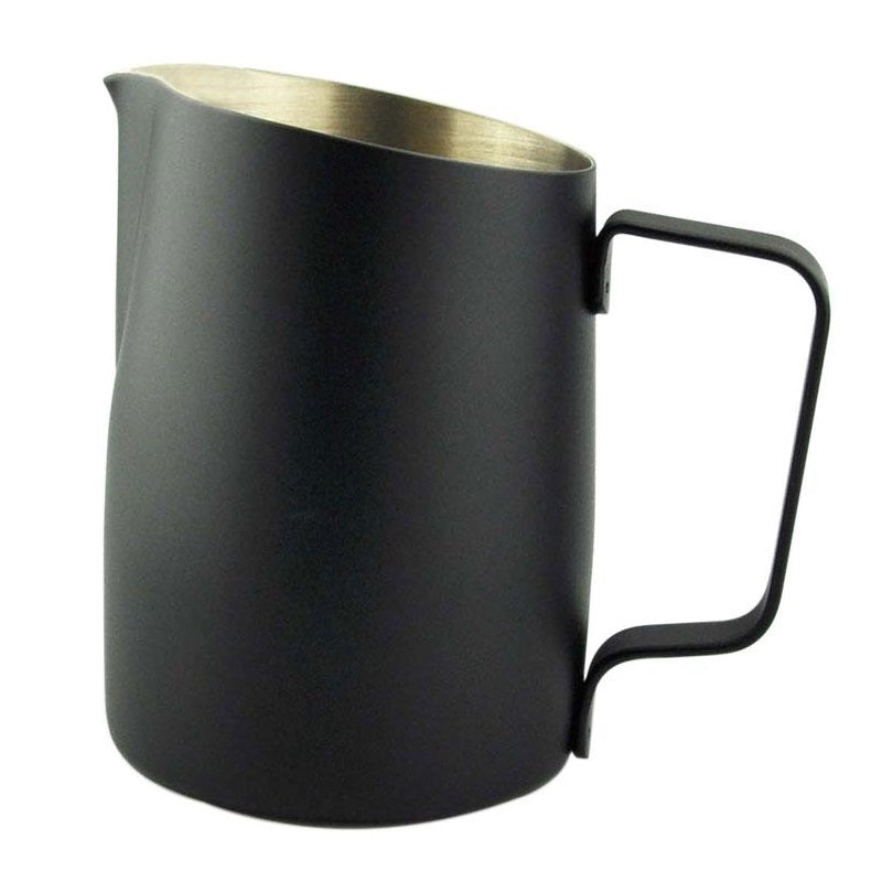Espresso Milk Frothing Jug 600ml Black Coffee Nerd